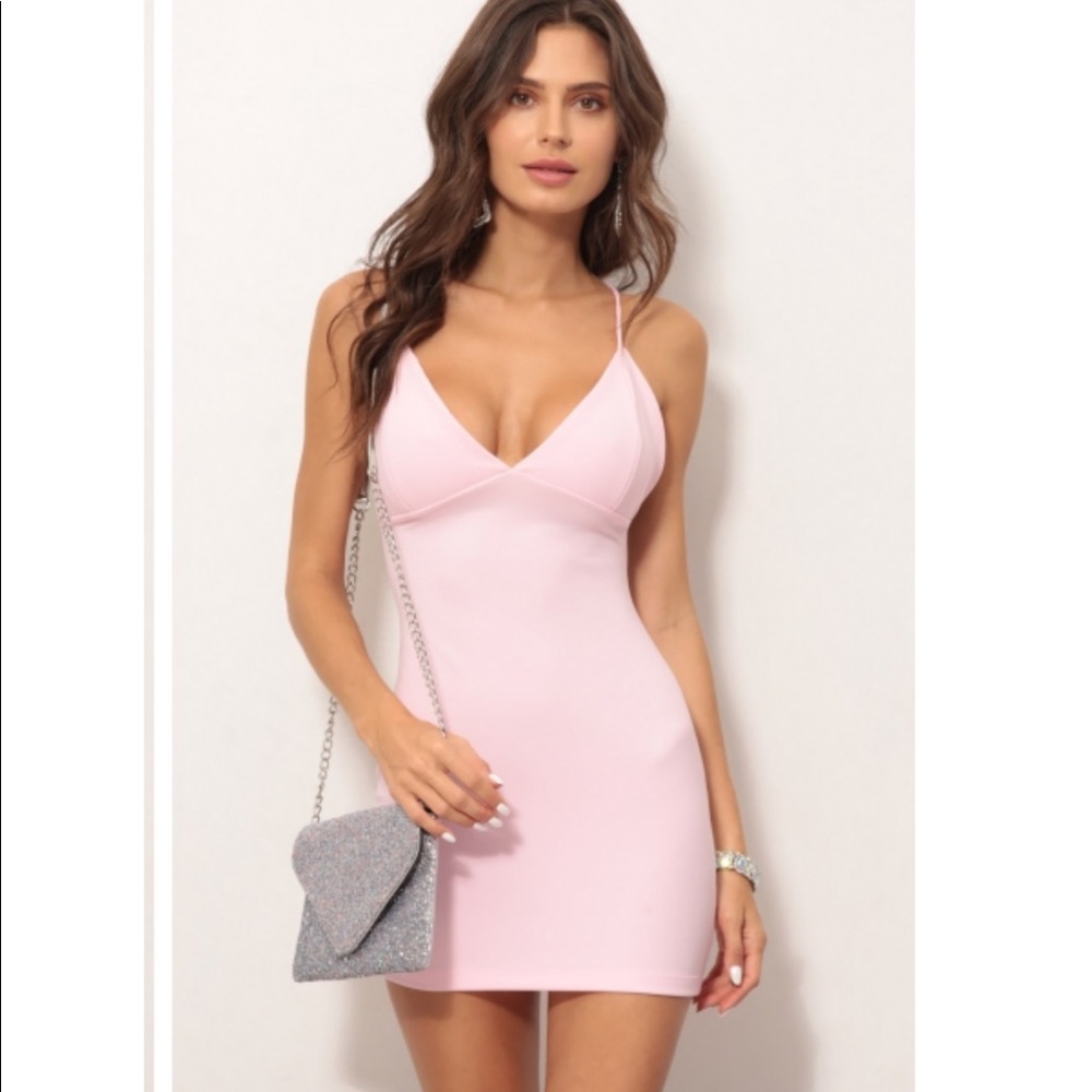 Lucy in the Sky Pink bodycon dress
